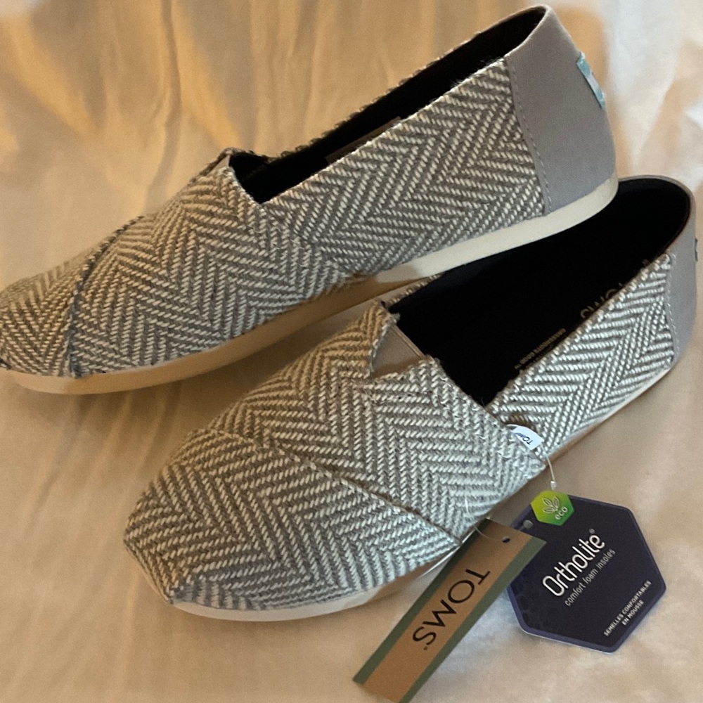 TOMS Herringbone Patterned Slip-Ons